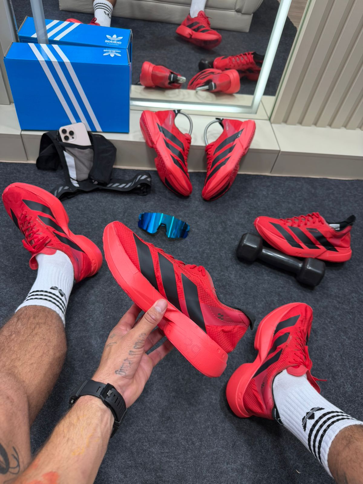 Adidas Adizero Vermelho e Preto Masculino