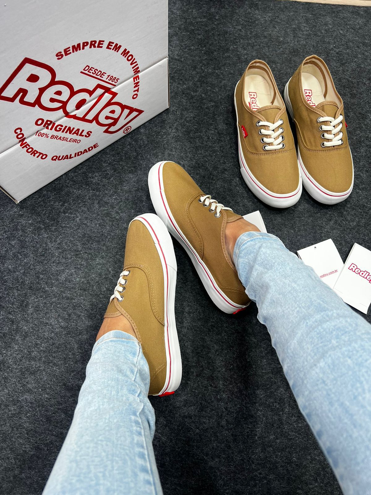 Tênis Redley Vulcanizado Premium Caramelo