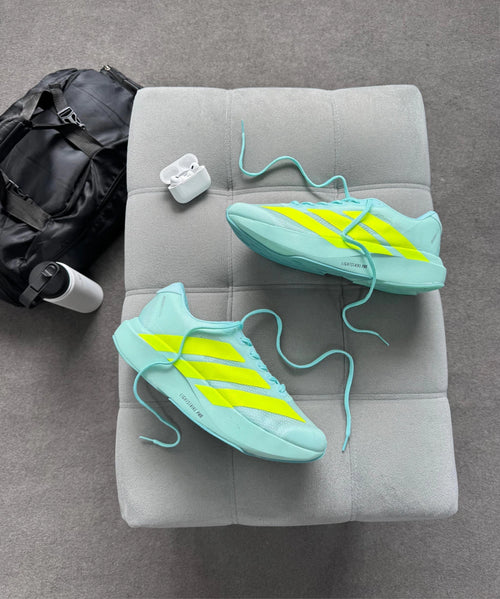 Adizero laranja azul com verde