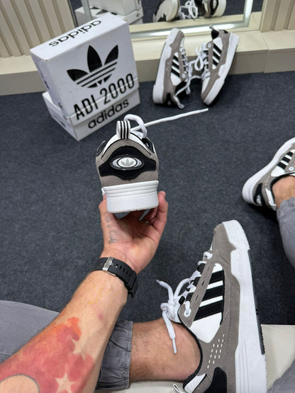 Adidas 2000 Premium Cinza Branco Preto