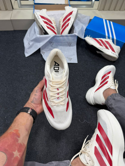 Adidas Adizero Evo SL Off White e Vermelho