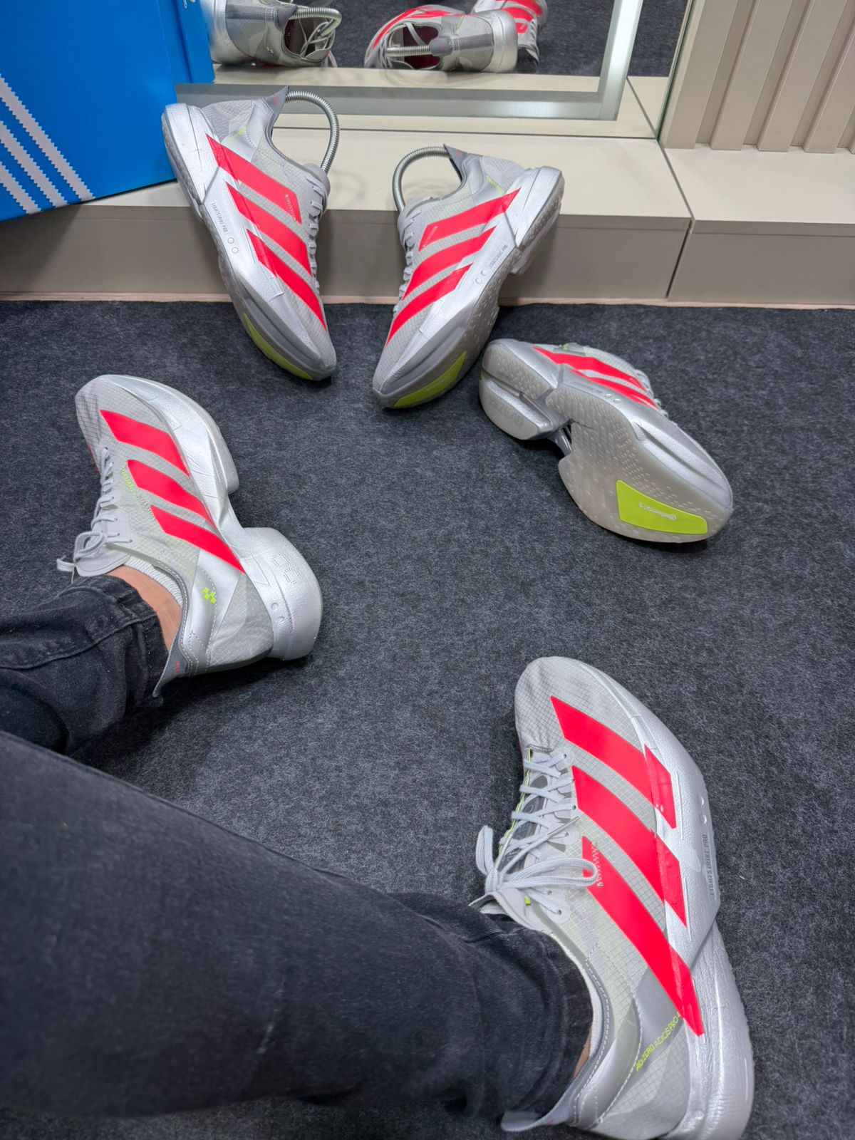 Adidas Adizero Prata Vermelho