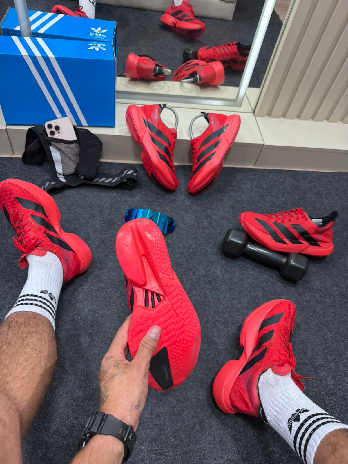 Adidas Adizero Vermelho e Preto Masculino