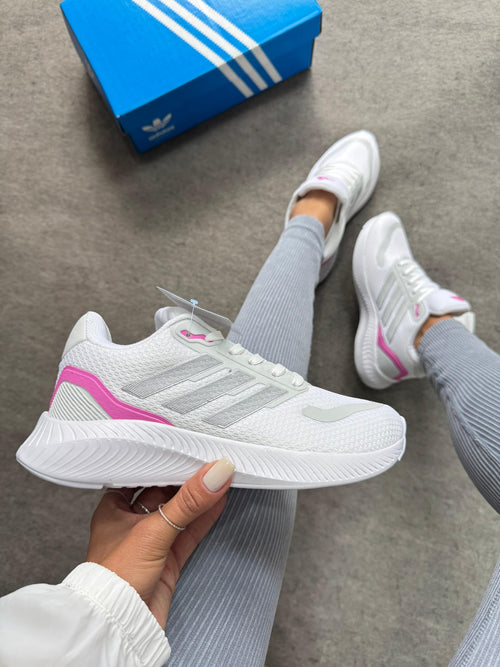 Adidas Run Falcon Branco Rosa Atacado
