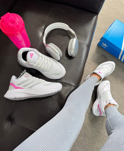 Adidas Run Falcon Branco Rosa Atacado