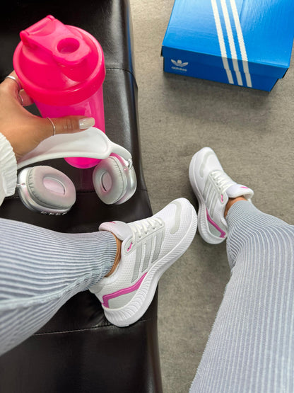 Adidas Run Falcon Branco Rosa Atacado
