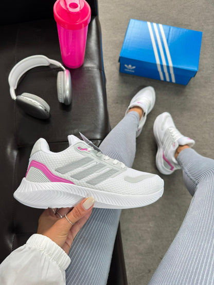 Adidas Run Falcon Branco Rosa Atacado