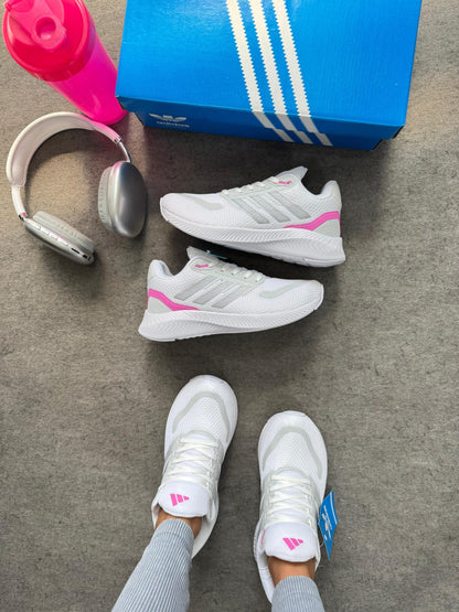 Adidas Run Falcon Branco Rosa Atacado