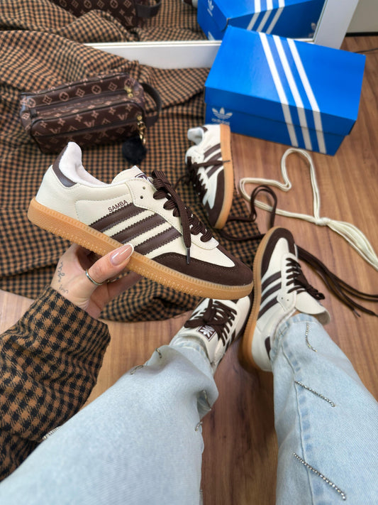 Adidas Samba Sintético Off White Café