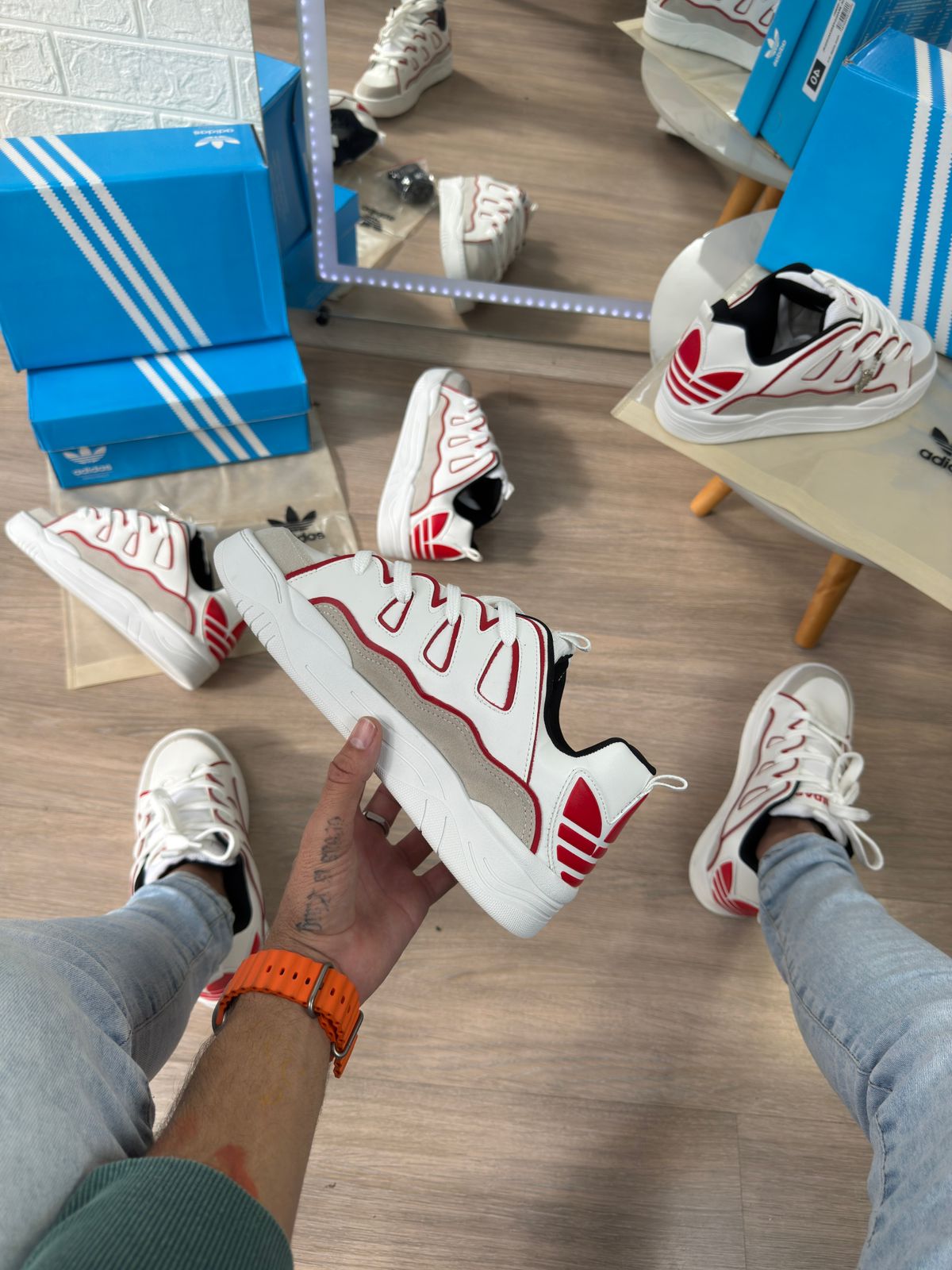 Adidas Skate Osiris Branco e Vermelho