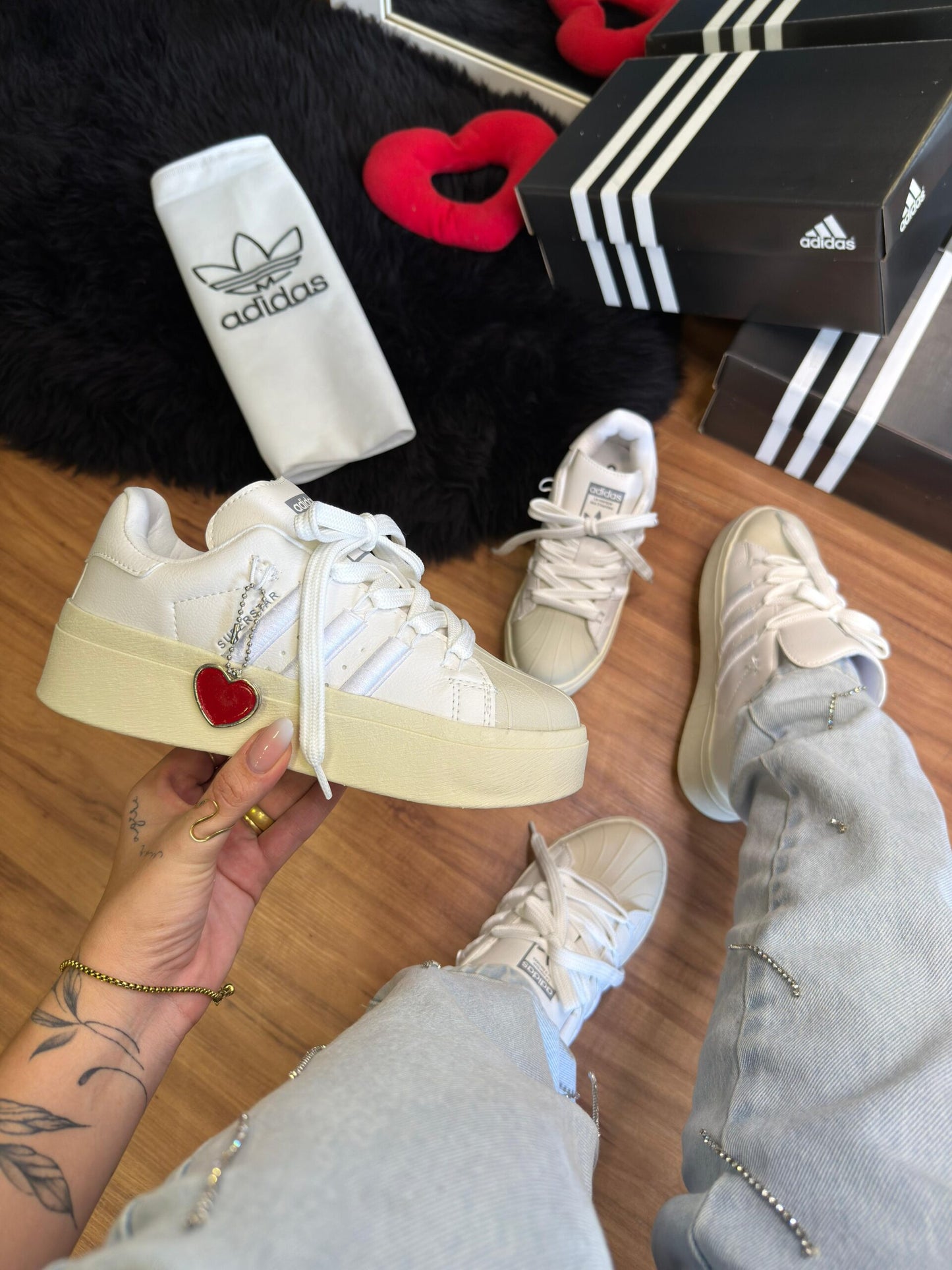 Adidas Super Star Bonega Branco Bordo