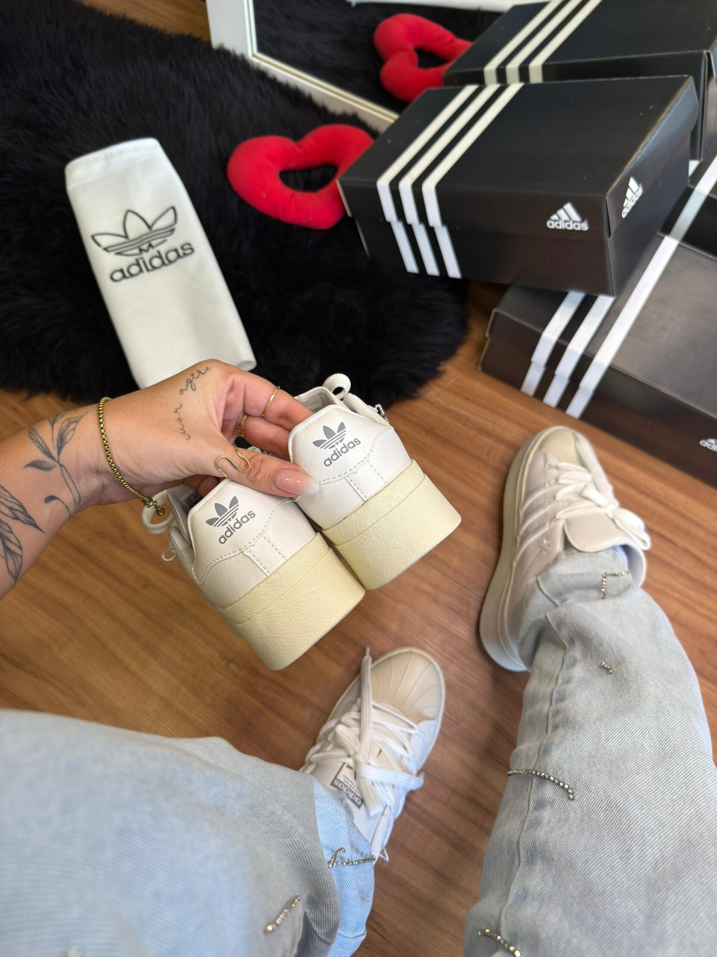 Adidas Super Star Bonega Branco Bordo