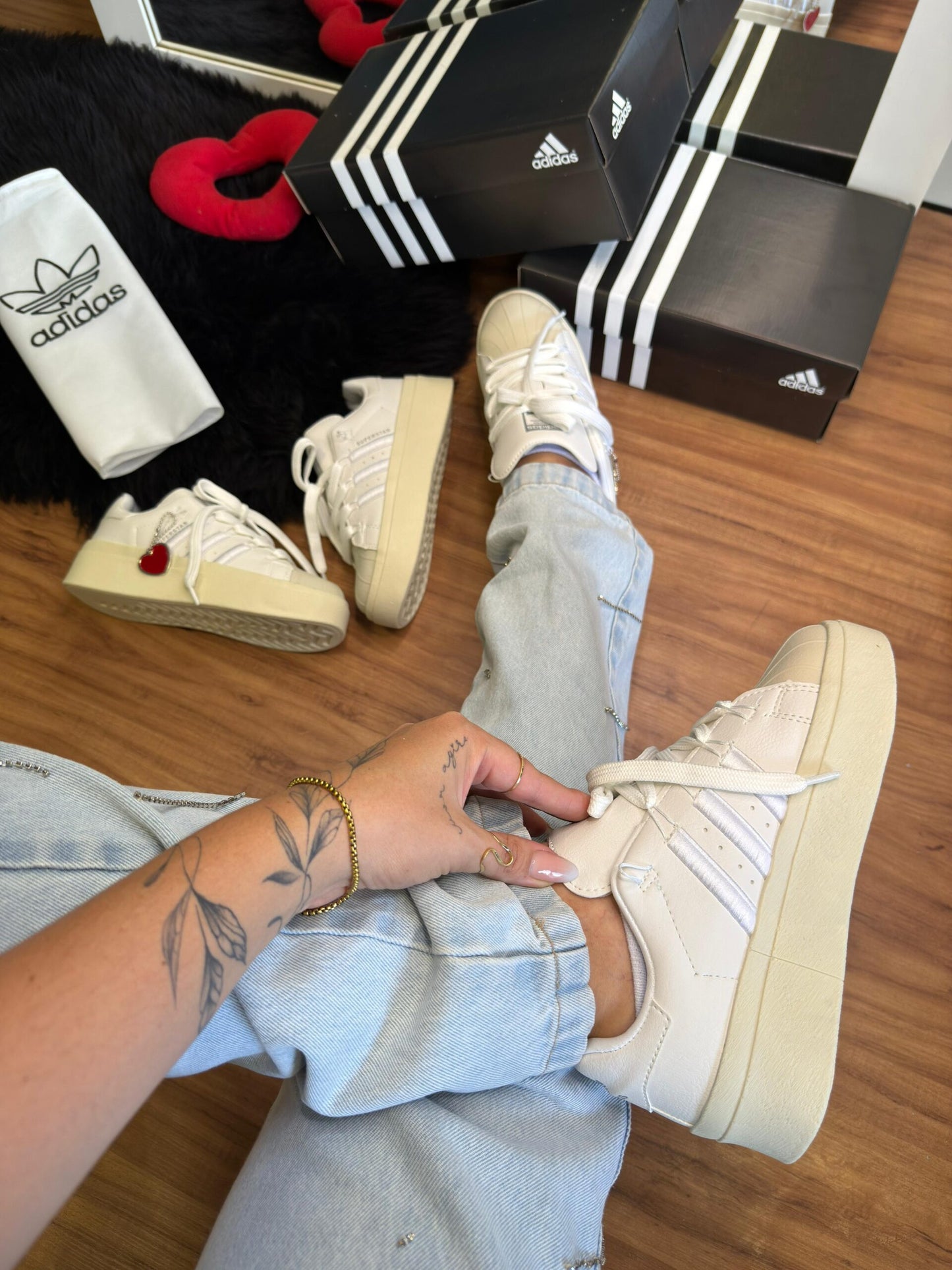 Adidas Super Star Bonega Branco Bordo