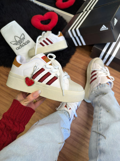 Adidas Super Star Bonega Branco Vermelho