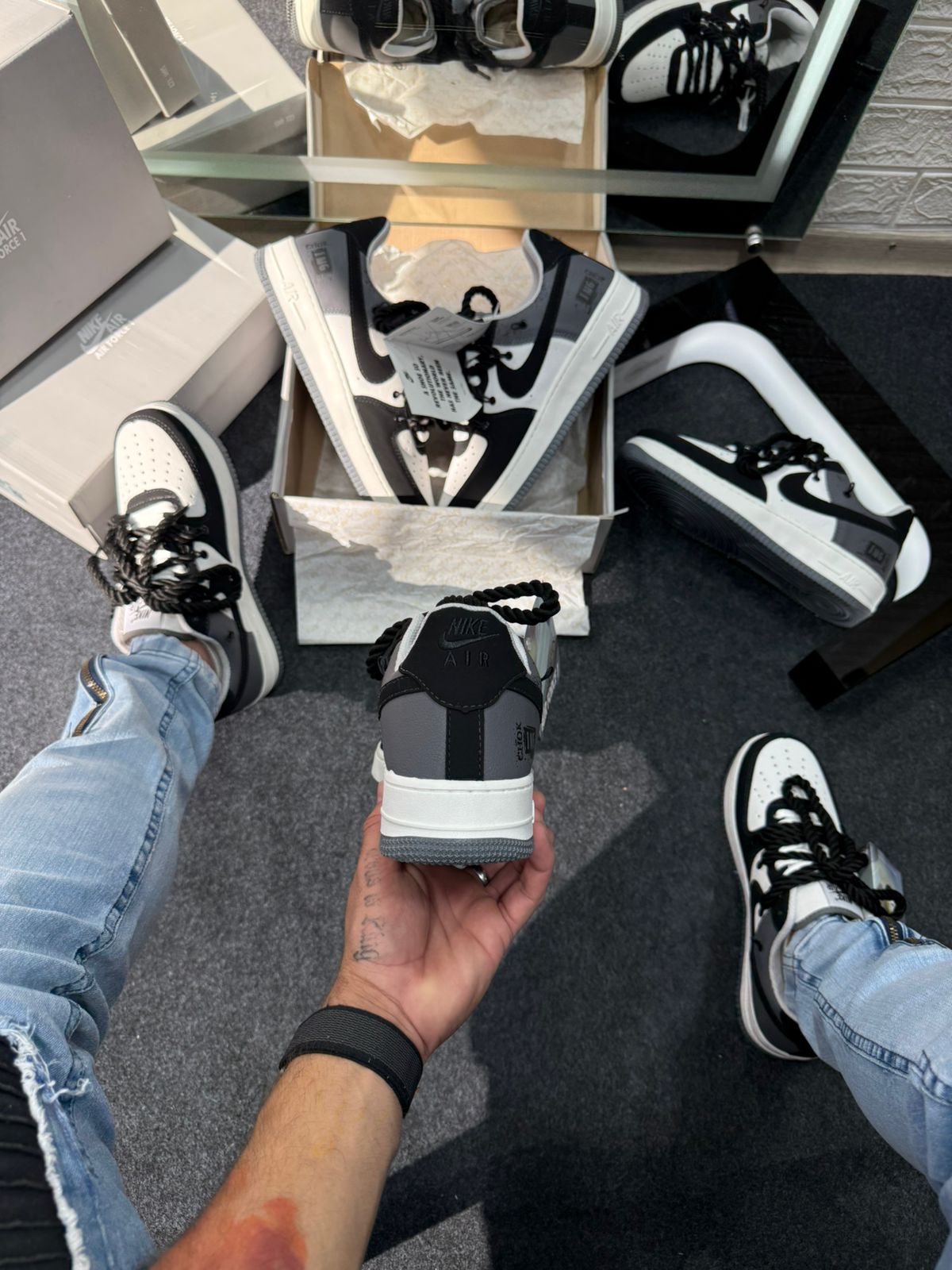 Air Force Prime ING CHOK Branco e Preto Atacado