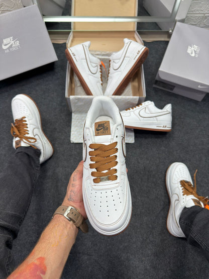 Air Force Prime Luxo Branco e Marrom Atacado