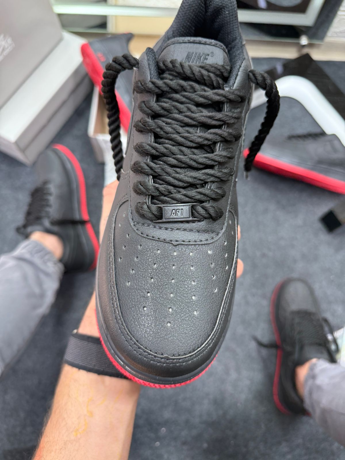 Air Force Prime Preto e Vermelho Atacado