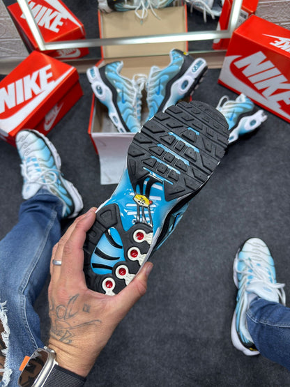 Nike Air Max Tn Plus Premium Branco Com Azul Atacado