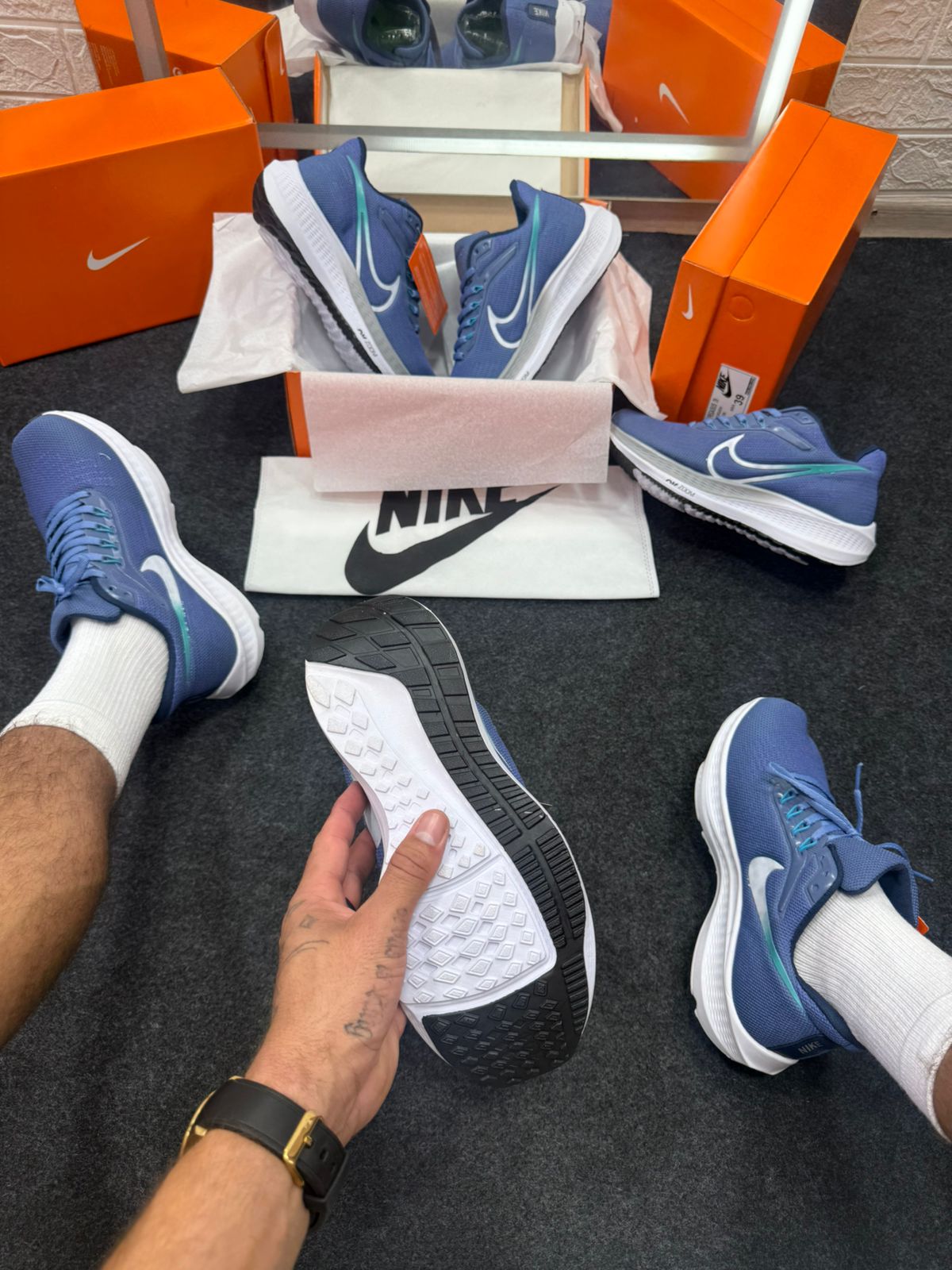 Nike Air Zoom Pegasus 39 Azul Turquesa Atacado