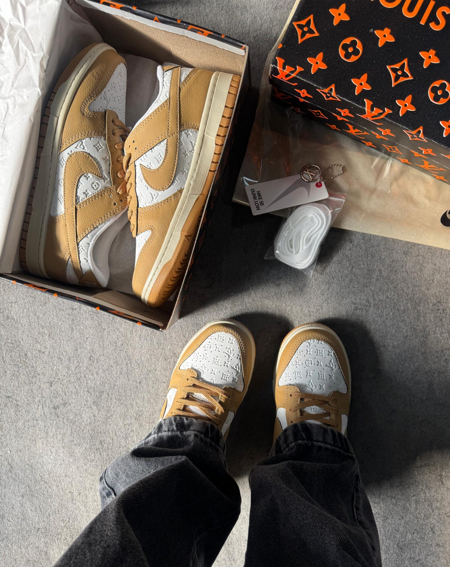 Nike Dunk Louis Vuitton Branco Amarelo Atacado