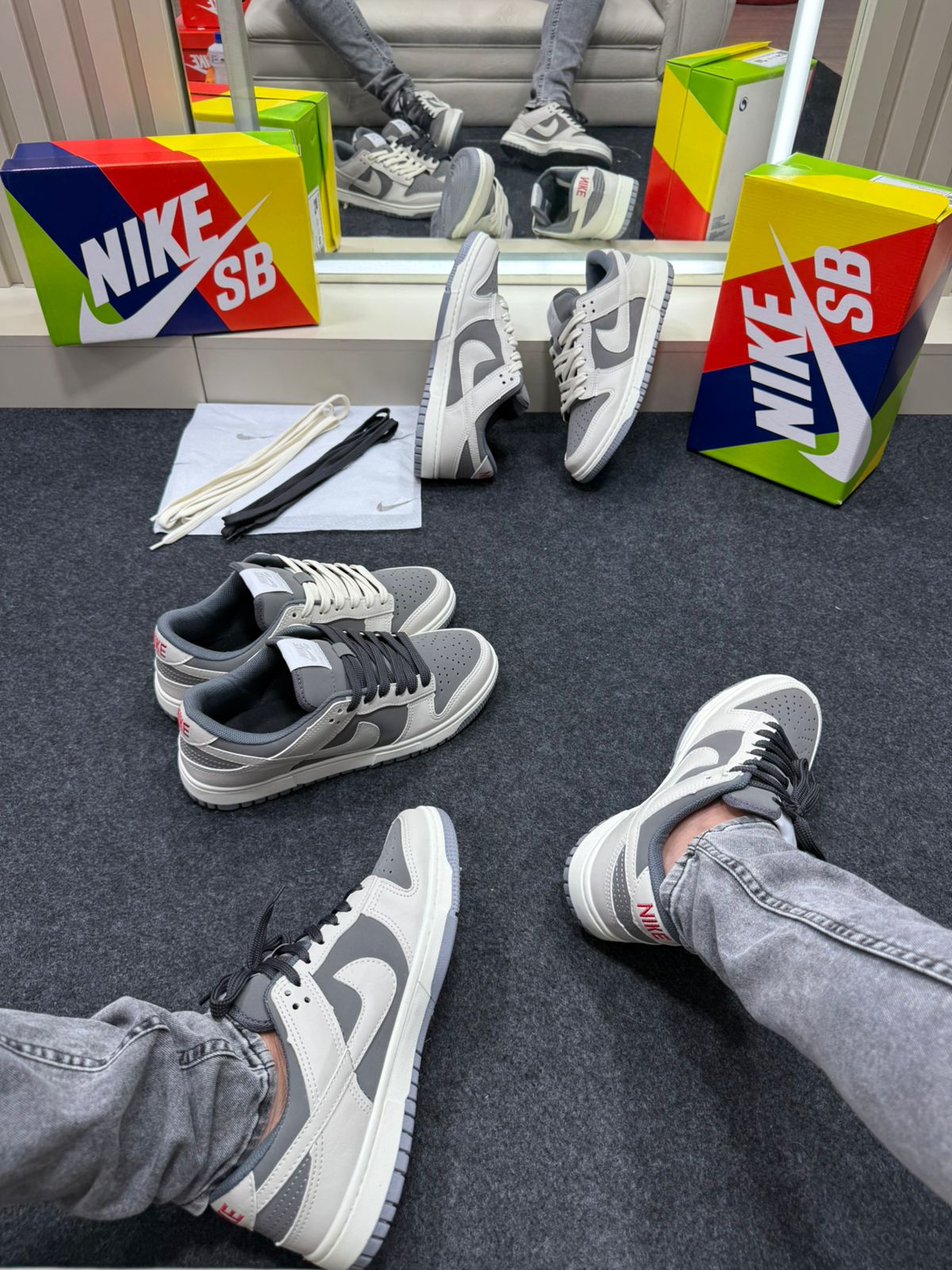 Nike Skateboarding Dunk Low Pro Off White Chumbo