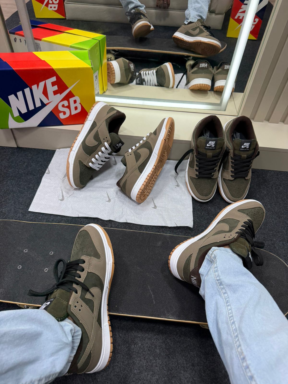 Nike Skateboarding Dunk Low Pro Verde Militar