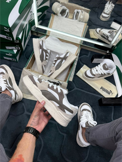 Puma Camurça Premium Marrom e Branco