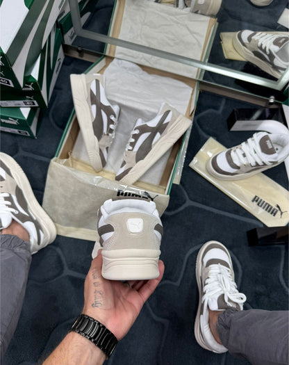 Puma Camurça Premium Marrom e Branco