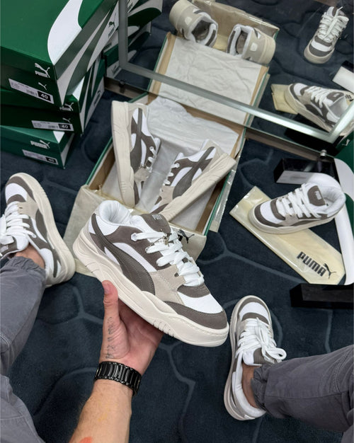Puma Camurça Premium Marrom e Branco