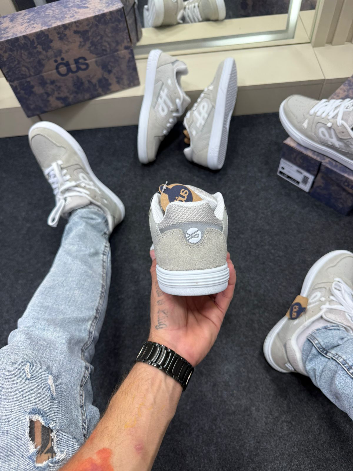 Tênis OUS Essencial Premium Cinza Elegante