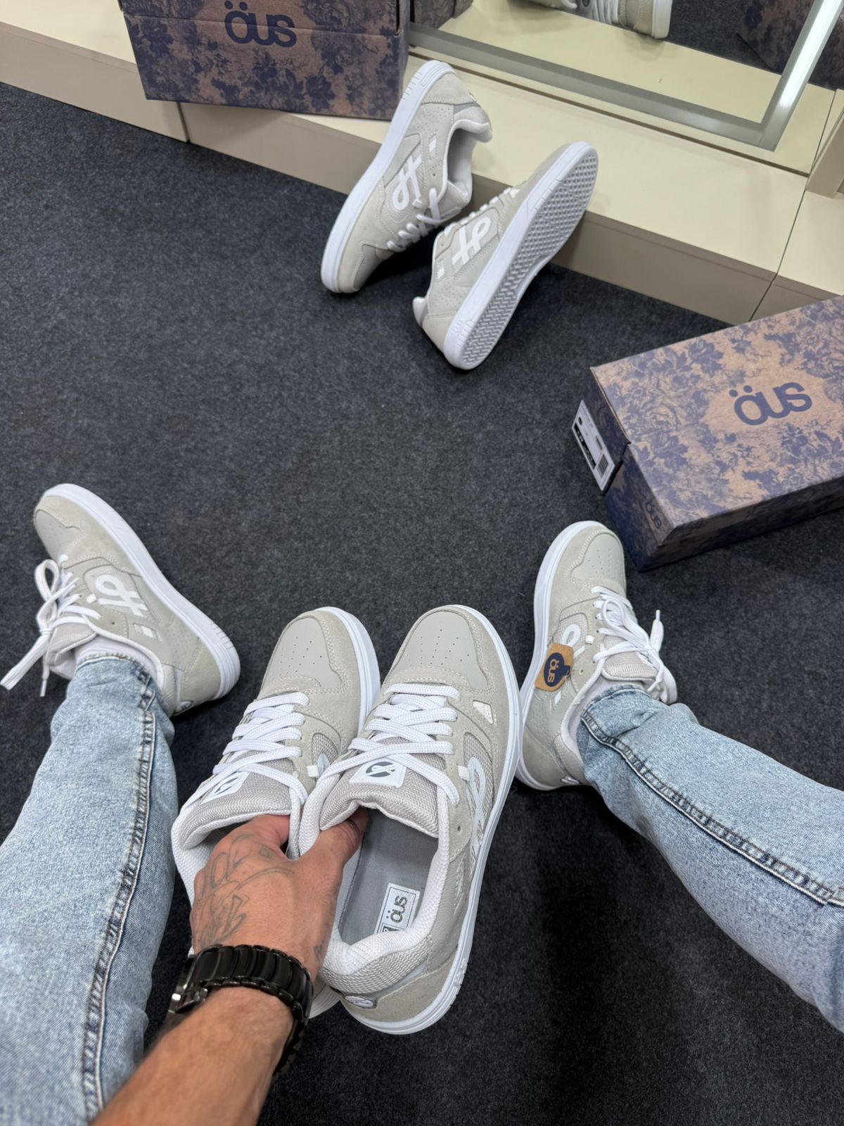 Tênis OUS Essencial Premium Cinza Elegante