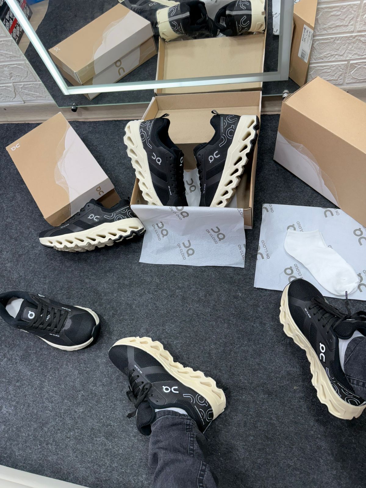 Tênis On Cloud Premium Preto Atacado