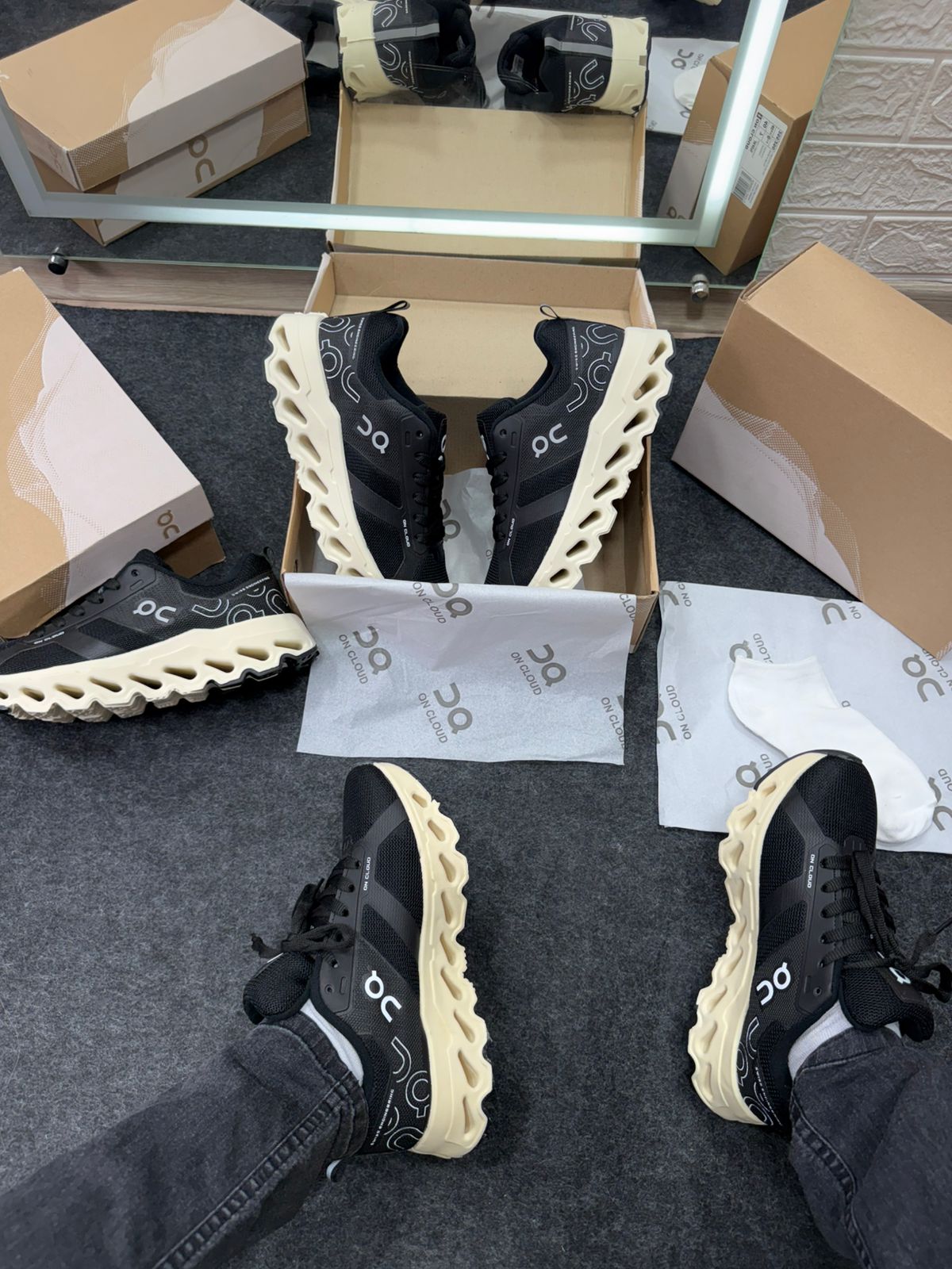 Tênis On Cloud Premium Preto Atacado