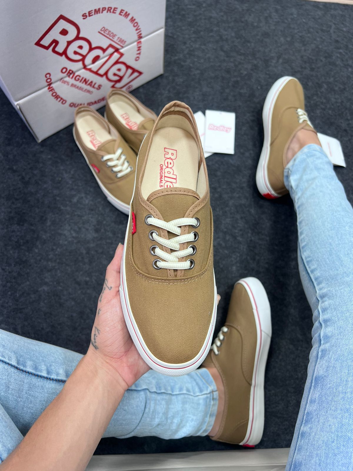 Tênis Redley Vulcanizado Premium Caramelo