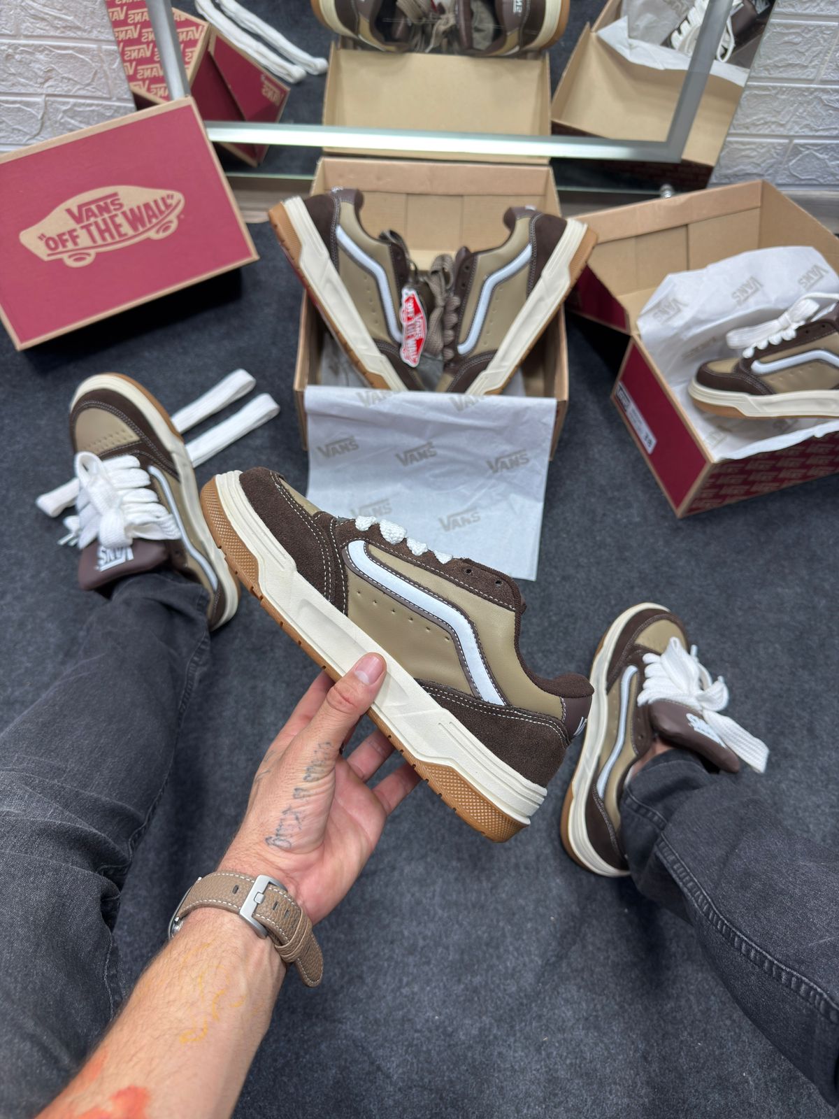 Vans Hylane Premium Caramelo café Atacado