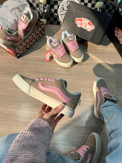 Vans Knu Bege e Rosa Premium