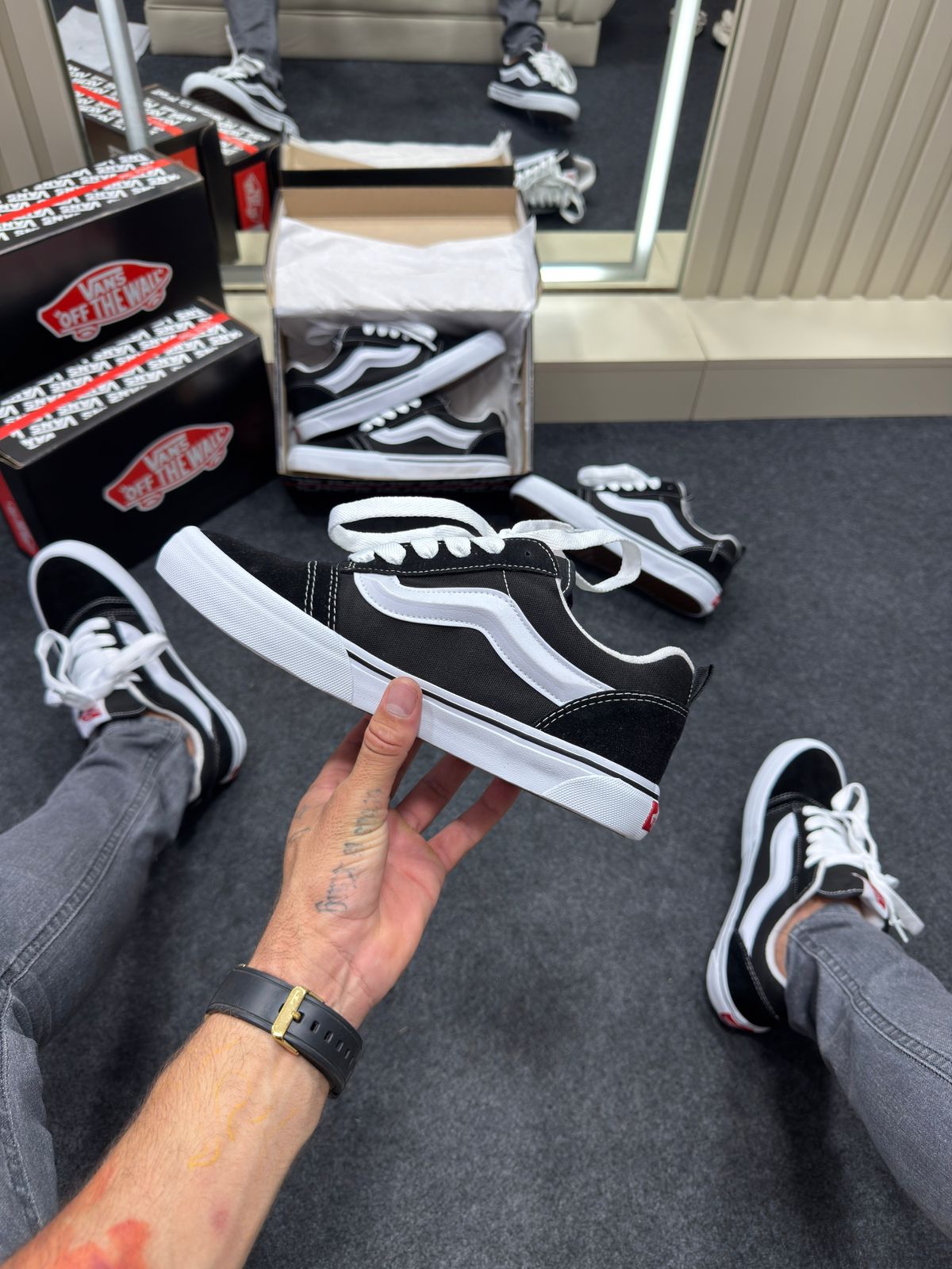 Vans Knu Vulcanizado Premium Preto e Branco