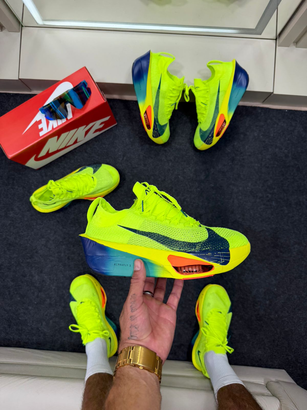 ZoomX Alphafly 3 Verde Limão