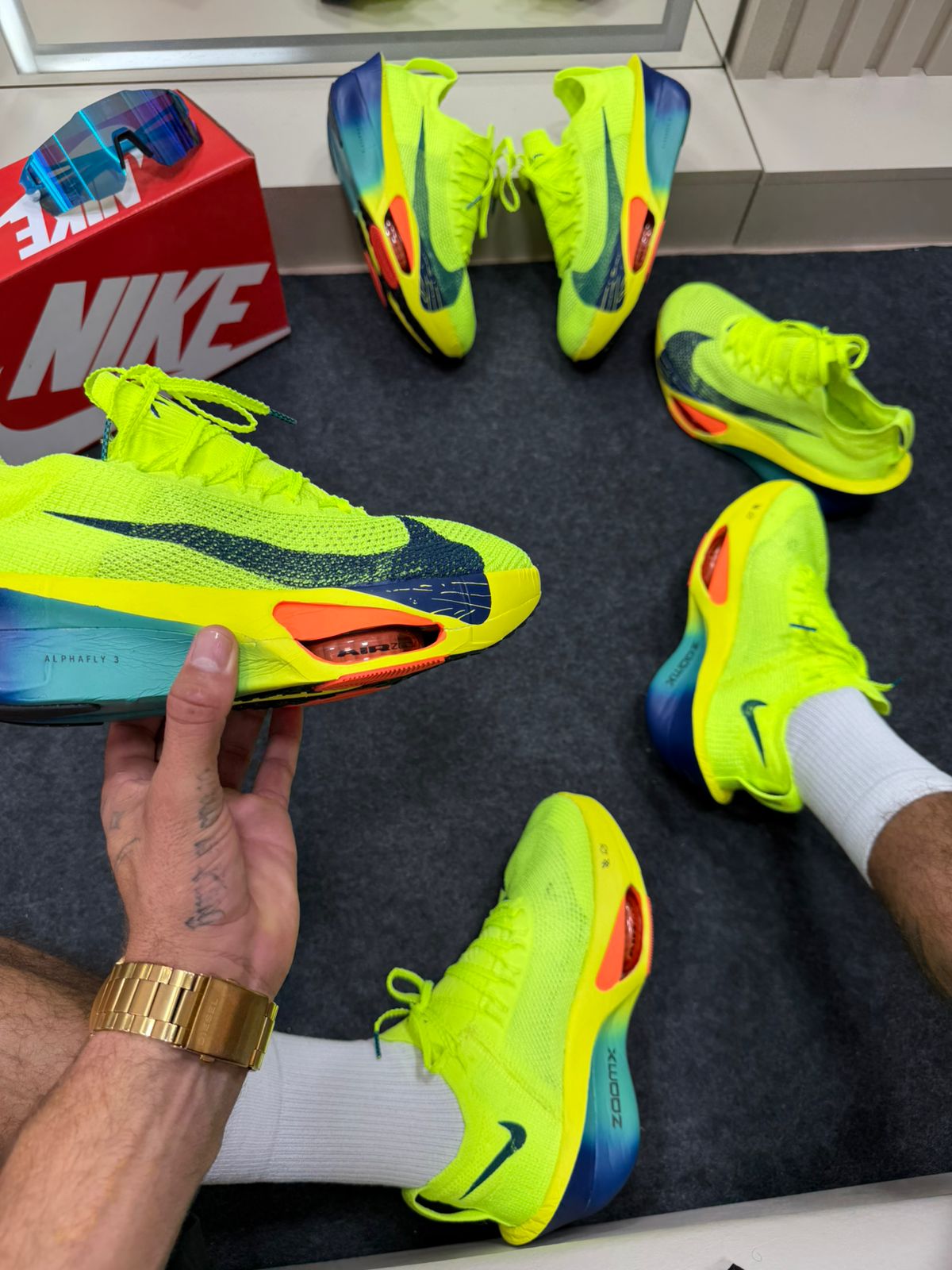 ZoomX Alphafly 3 Verde Limão