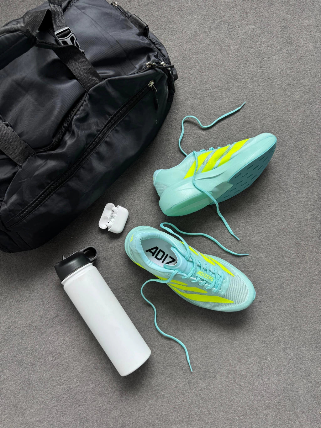 Adizero laranja azul com verde