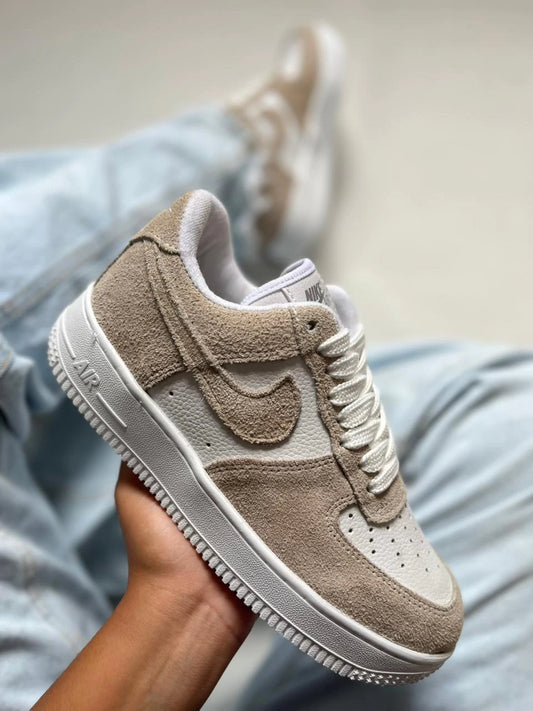 Nike Air force 1 - Branco Bege COURO